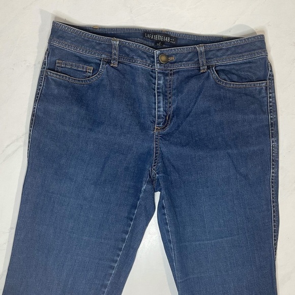 Lafayette 148 New York Women’s Dark Wash Bootcut Jeans Size 4 - Picture 4 of 9